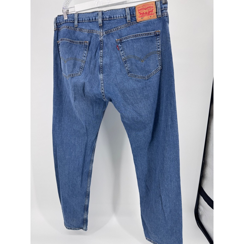 Levi Strauss 505 Mens Jeans Size W40 L32 Blue Denim‎ Straight Fit Classic
